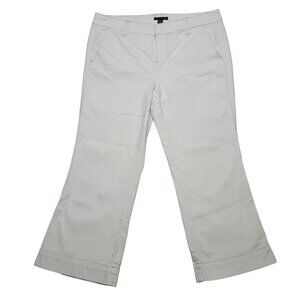 Tommy Hilfiger Jeans‎ Womens 10 White Y2K Crop Straight Stretch Mid Rise Logo